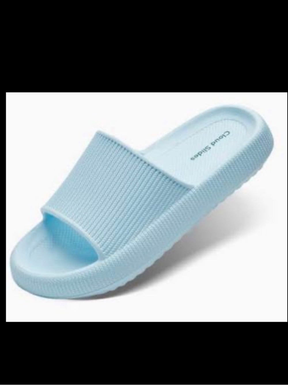 Cloud Slides Original Cushion Comfort Sandals Womens Size 8 Light Blue Foam New